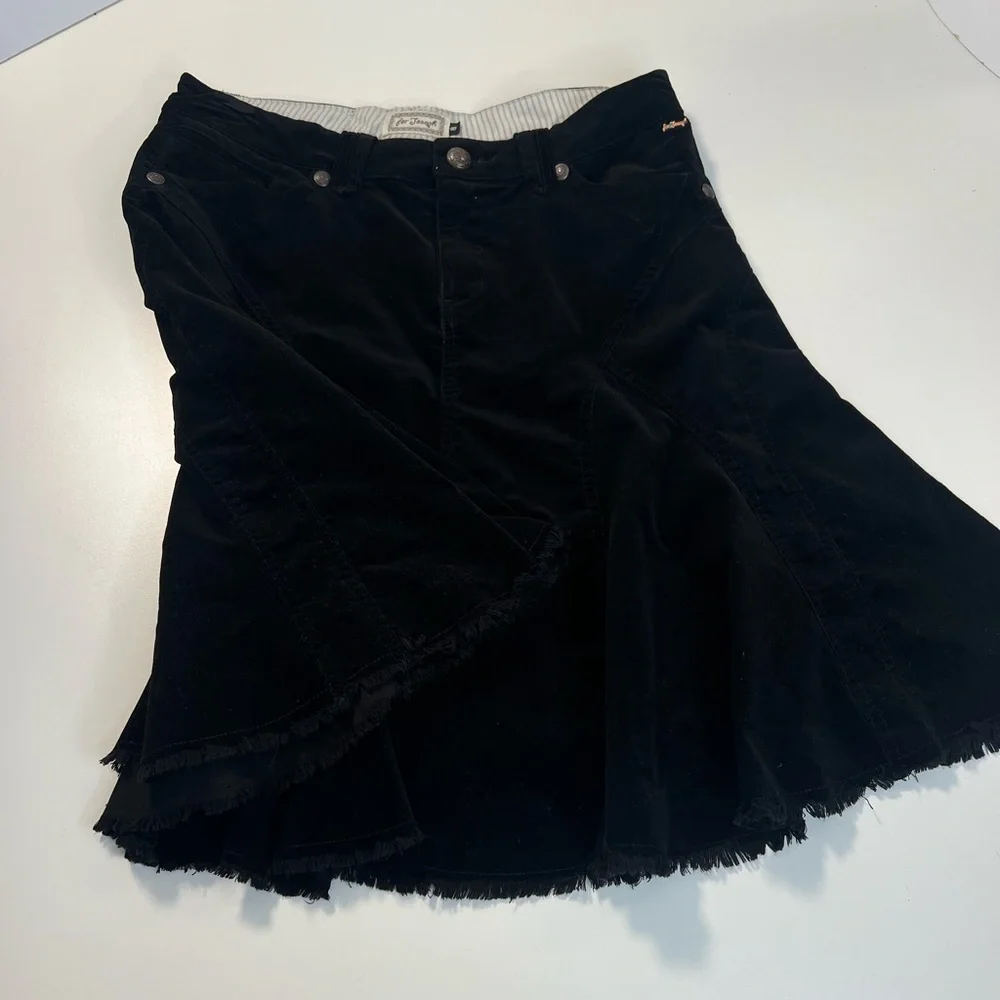 Vintage Corduroy Black Pleated Skirt by For Joseph Size 8 - Picture 11 of 16